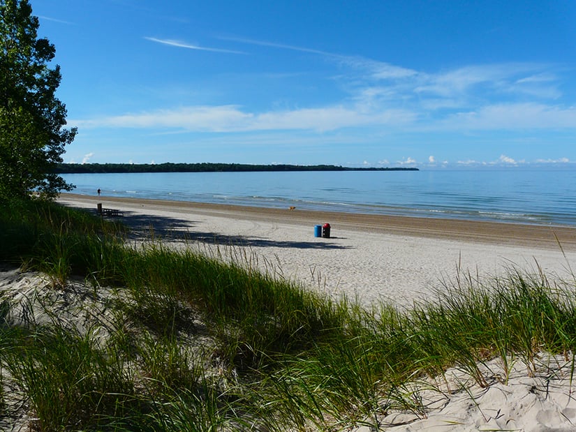Sandbanks-area beach day